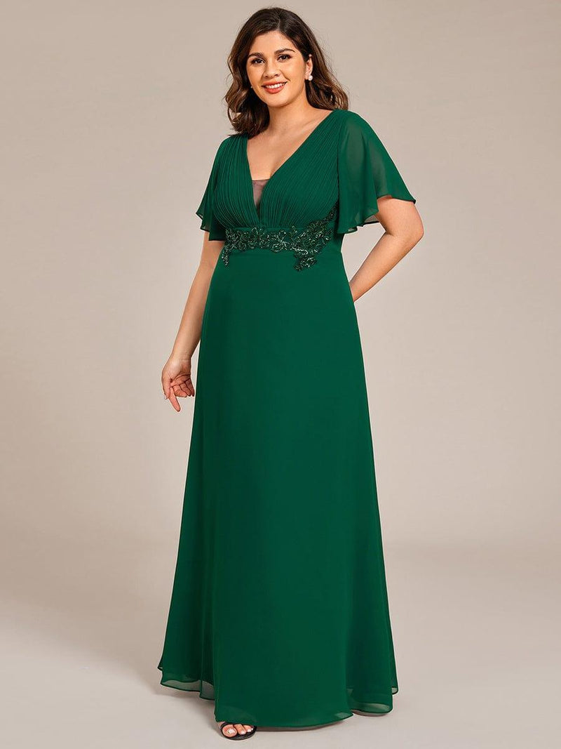 Elegant Deep V-Neck Dress main image 0