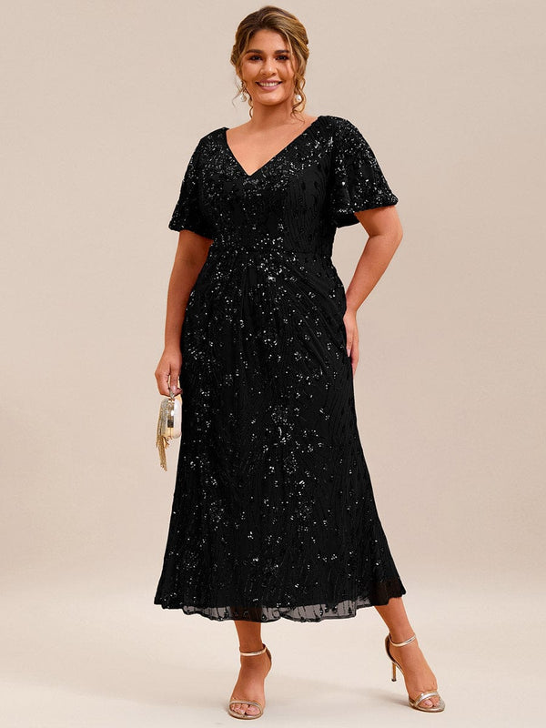 ever PALMER|Plus Size Sequin Mermaid Formal Dress