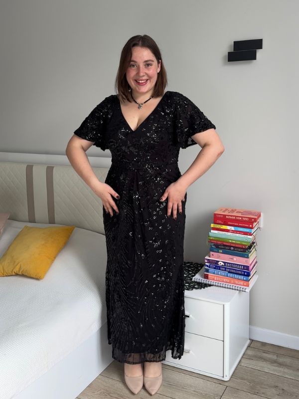 pretty PALMER|Plus Size Sequin Mermaid Formal Dress Fan Photos 3
