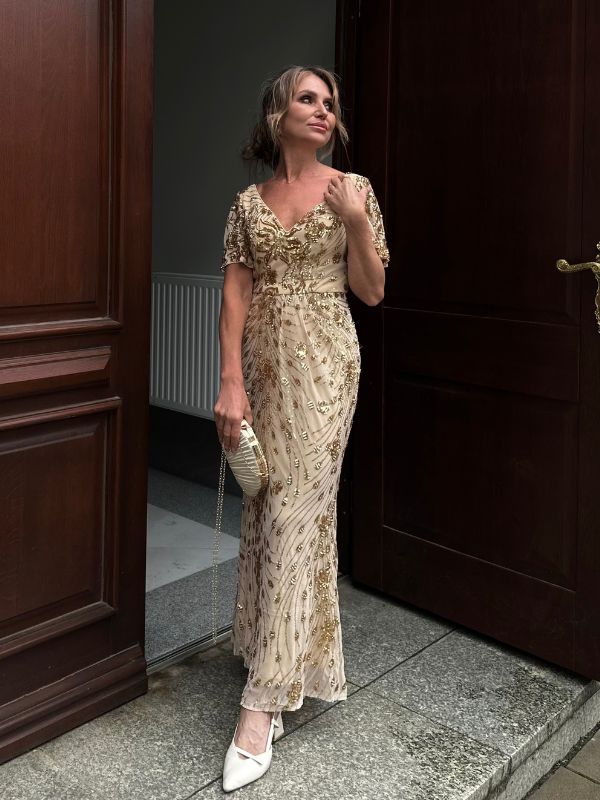 ever PALMER|Embroidery Sequin Mother of the Bride Dress Fan Photos 5

