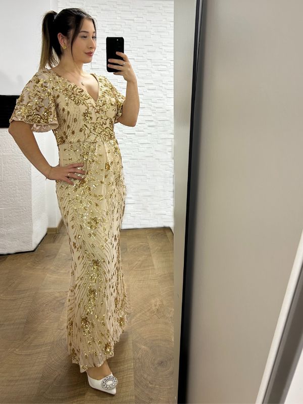 ever PALMER|Embroidery Sequin Mother of the Bride Dress Fan Photos 11
