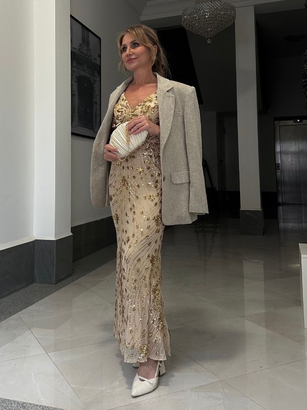 ever PALMER|Embroidery Sequin Mother of the Bride Dress Fan Photos 4

