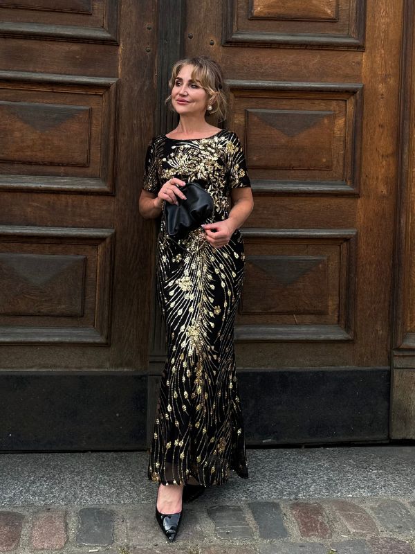 ever PALMER|Embroidery Sequin Mother of the Bride Dress Fan Photos 9
