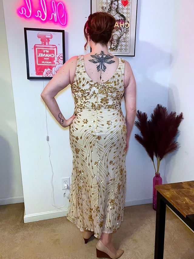 ever JUNIPER| Knotted Sequin Sleeveless Bodycon Formal Evening Dress Fan Photos 5
