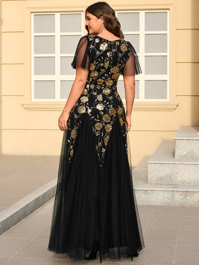 black and gold plus size formal dress BluePlum Dresses for Women 2025, Cocktail Dresses with V-Neck, A-Line Wedding Guest Dresses Maxi Elegant for Party, Peacock Blue, & Gold, Size L : Clothing, Shoes luxury evening events Floral Dress Plus Size Prom