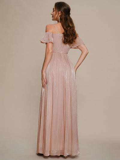 Sea-island Off the Shoulder A-Line Evening Dress #color_Dusty Rose
