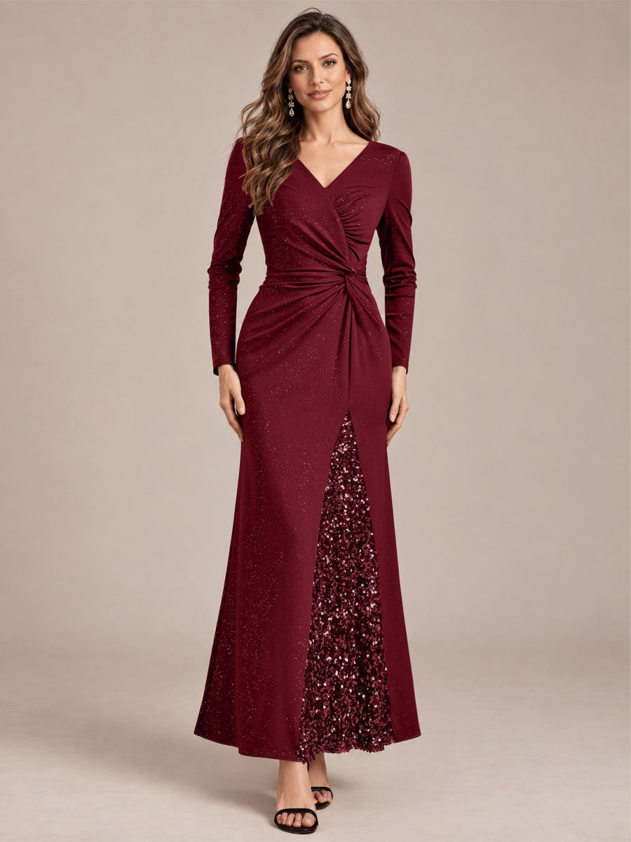 formal dresses for older women with sleeves | Evening Gowns SCH000481_GO