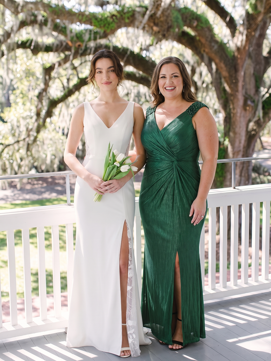 Plus Size Metallic Knit Sleeveless Evening Dress #color_Dark Green