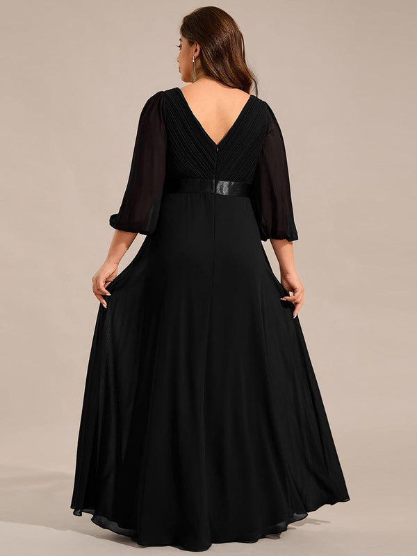 Empire Chiffon Off the shoulder Long Dresses Plum Plus Size