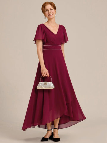 スーツ・フォーマル・ドレス V tulle dress long THEREDTHREAD / ザレッドスレッド】V tulle dress long