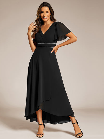 black elegant dress for women Classy Prom Formal Dress with Bubble Sleeves neck evening dress black dress women elegant sold