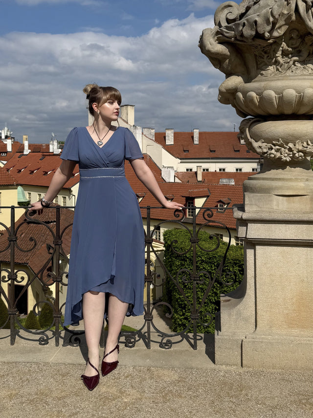 ever DAKOTA|High-Low Flowy Chiffon Wedding Guest Dress Fan Photos 2
