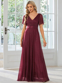 Burgundy Formal Dresses #style_EE50159BD