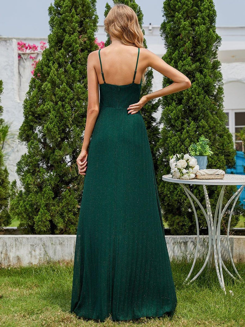 32807 - Sexy V-Neck Pleats High Split Long Formal Evening Dress main image 1