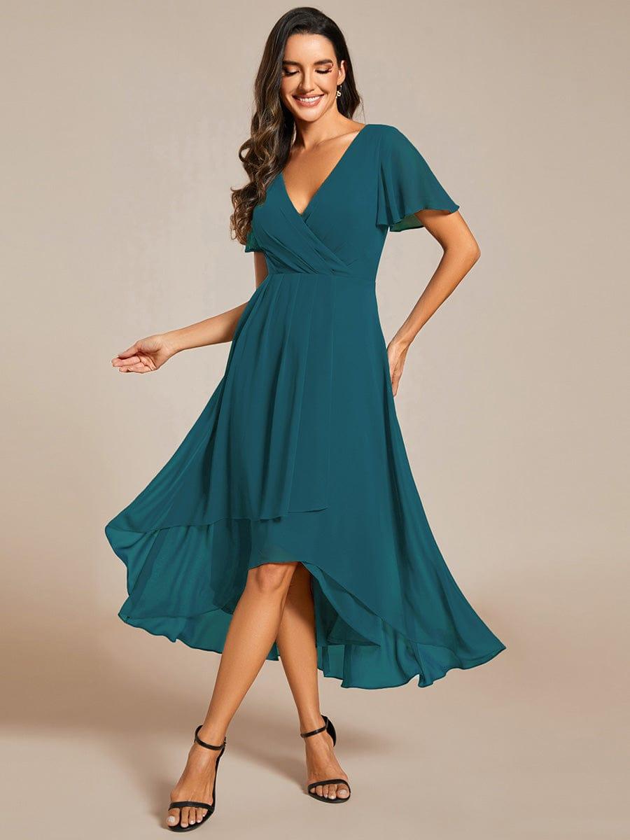 Wedding Guest Dress Emerald Green Bridesmaid Dresses Short Azazie A-Line/Princess V-Neck Asymmetrical Chiffon Wedding Guest Dress Emerald Green Bridesmaid Dresses Short Azazie A-Line/Princess V-Neck Asymmetrical Chiffon