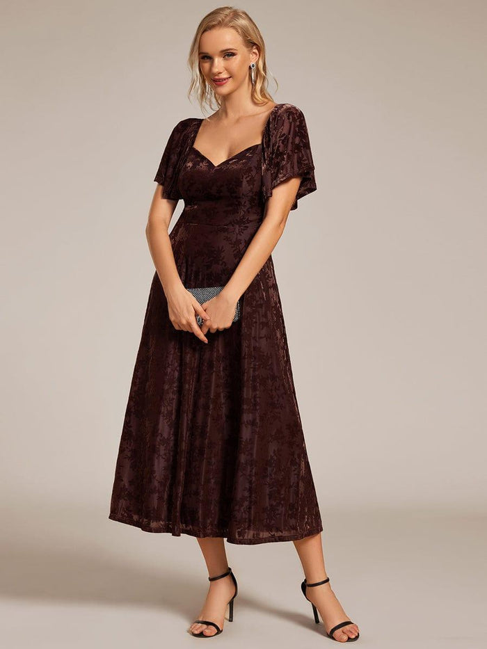 Velvet Short Sleeve Dress main image 1