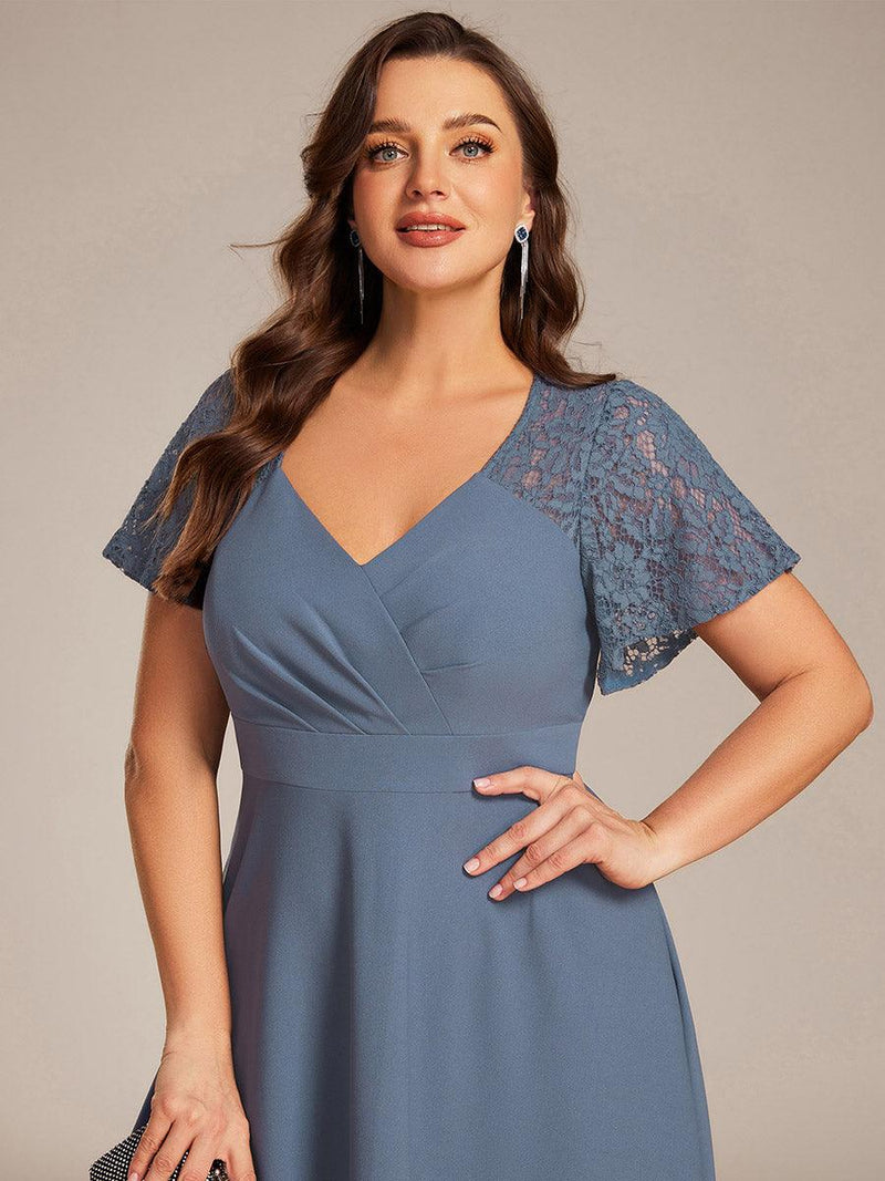 Elegant Plus Size Wedding Guest Dress with Pockets