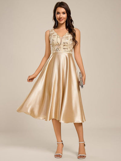 Chic Satin Midi Dresses with a Soft Shine - Ever-Pretty US Chic Satin Midi Dresses with a Soft Shine - Ever-Pretty US