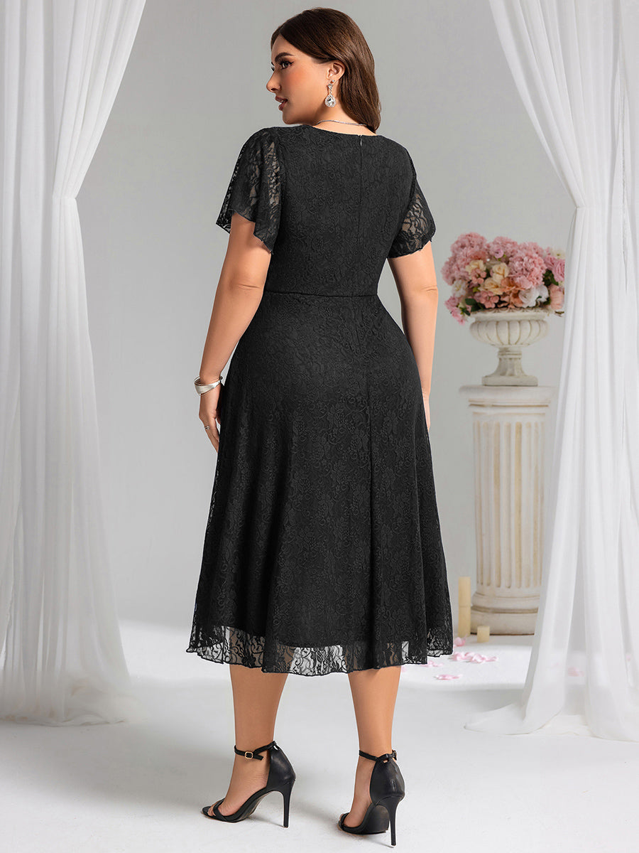 Ever-Pretty Ruffled Short Sleeve V-Neck A-Line Formal Dress for Stylish Events Ever-Pretty Ruffled Short Sleeve V-Neck A-Line Formal Dress for Stylish Events