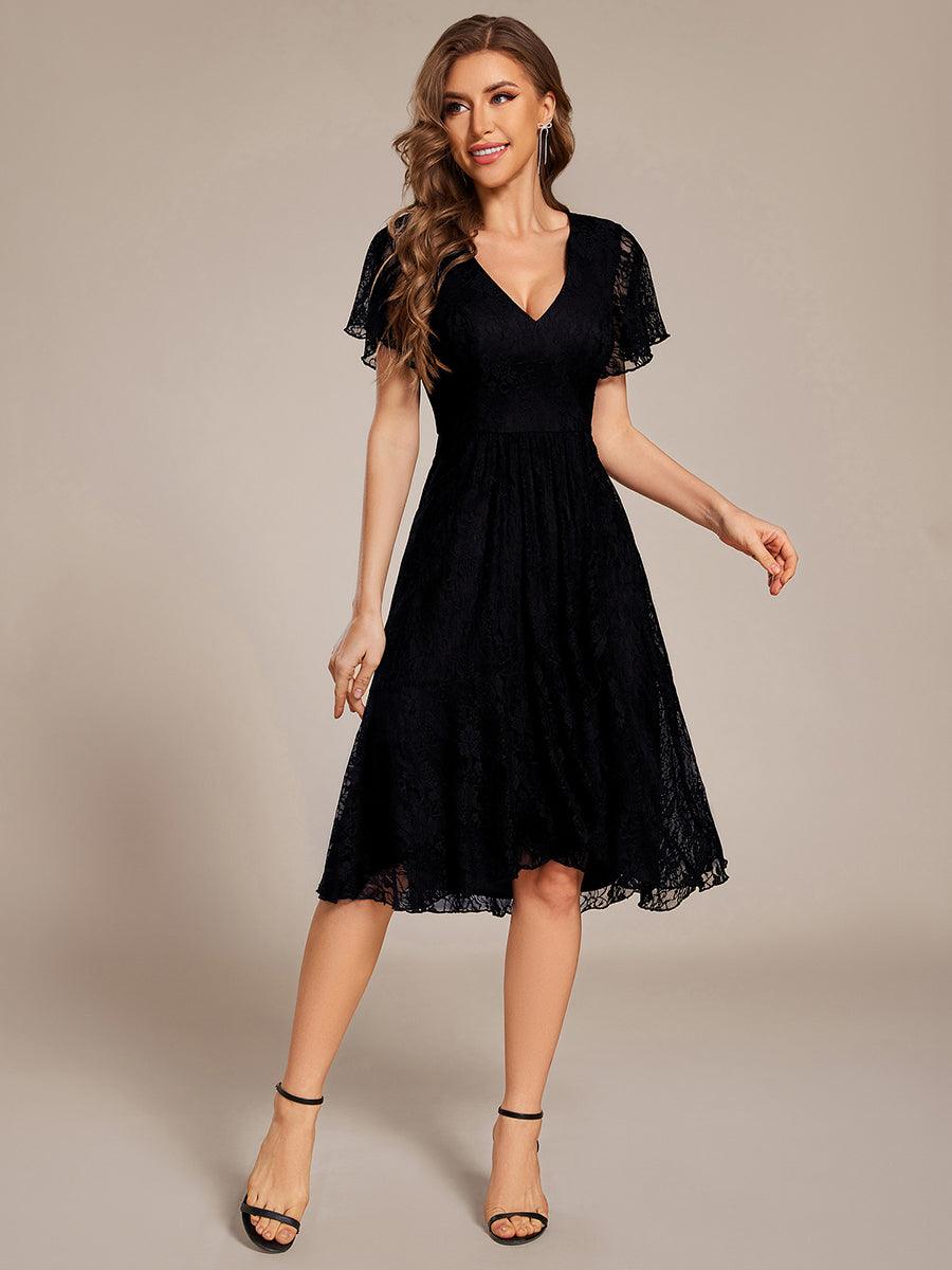 Ever-Pretty Ruffled Short Sleeve V-Neck A-Line Formal Dress for Stylish Events Ever-Pretty Ruffled Short Sleeve V-Neck A-Line Formal Dress for Stylish Events