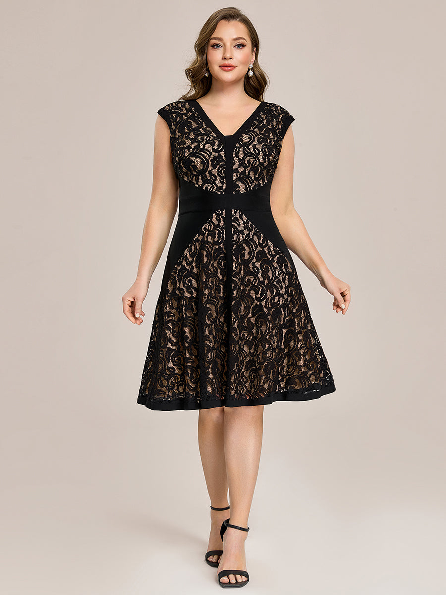 Ever-Pretty V-Neck Cap Sleeve A-Line Midi Cocktail Dress for Summer Wedding Guest Ever-Pretty V-Neck Cap Sleeve A-Line Midi Cocktail Dress for Summer Wedding Guest