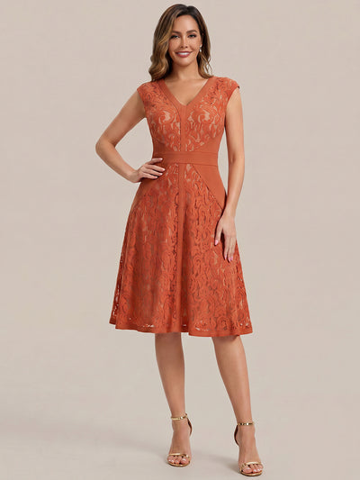 ever TOVE|See-through Lace Sleeveless High Stretch Wedding Guest Dress
