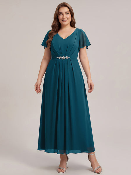 tb bridesmaid dresses Ever-Pretty Plus Size Rhinestone Embellished Chiffon Budget Dress Formal dresses