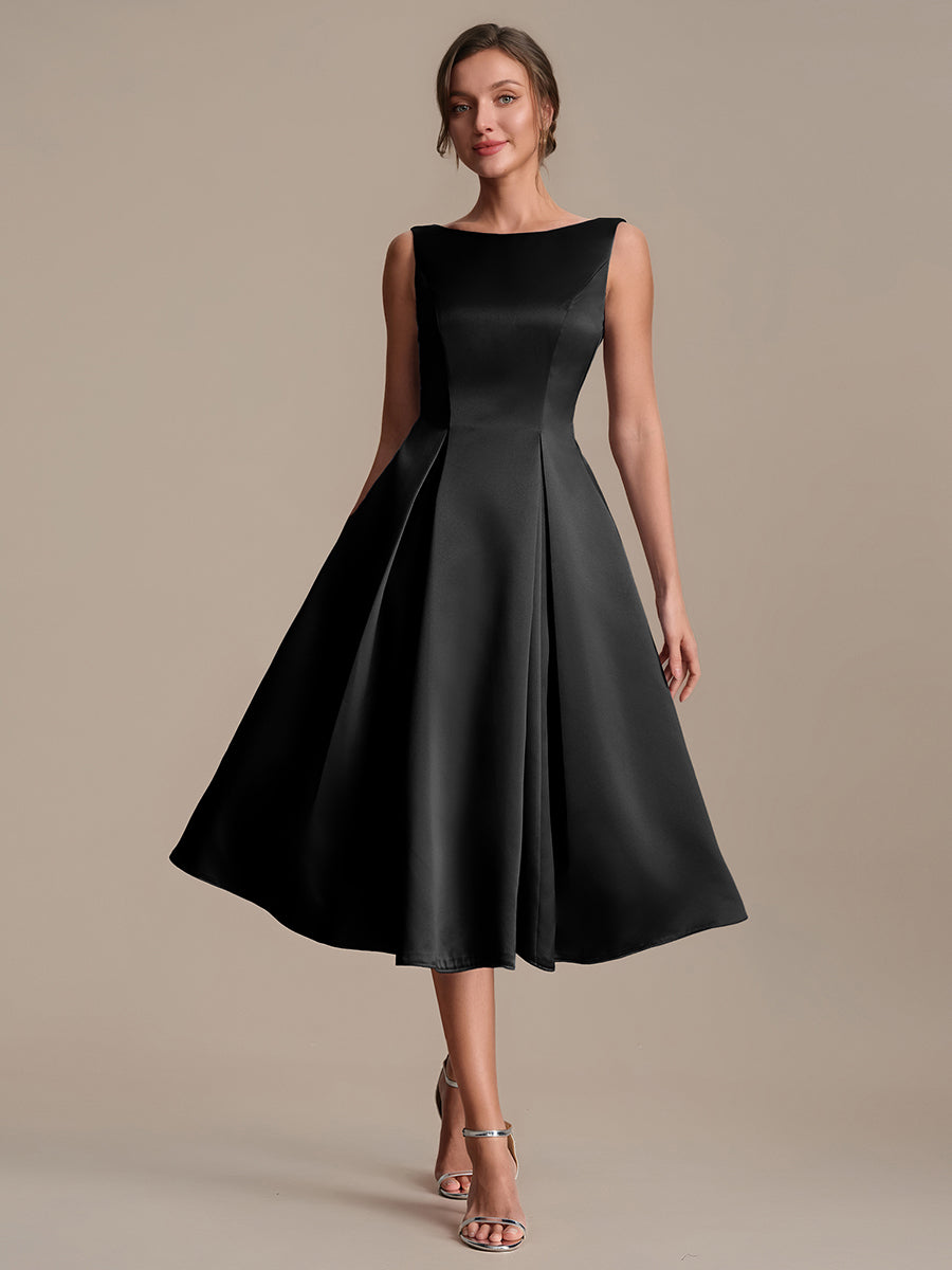 Ever-Pretty Satin Sleeveless Midi Midi Dress with Pockets Ever-Pretty Satin Sleeveless Midi Midi Dress with Pockets