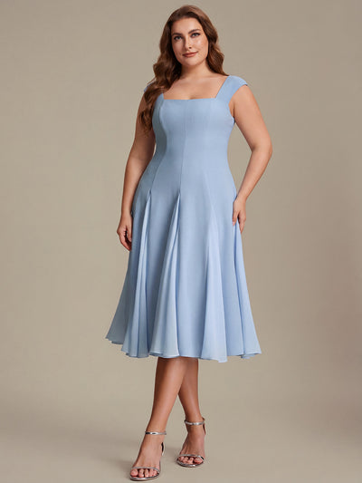 Plus Size Cap Sleeve Wedding Guest Dress