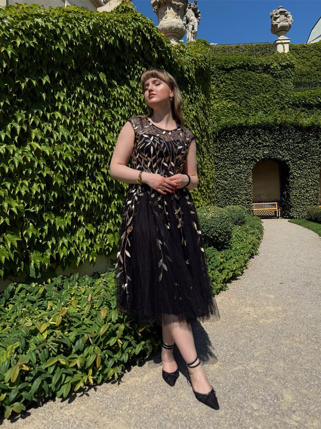 Plus Size See-through Sequin Wedding Guest Dress Fan Photos 4
