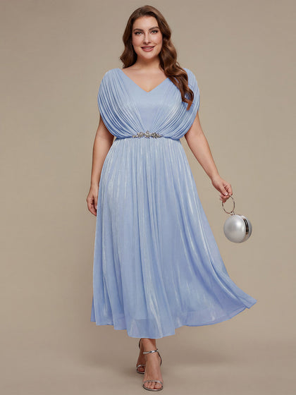 Plus Size Sea-island filament fabircs Wedding Guest Dress