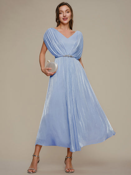 Sea-island filament fabircs Batwing Sleeve Wedding Guest Dress