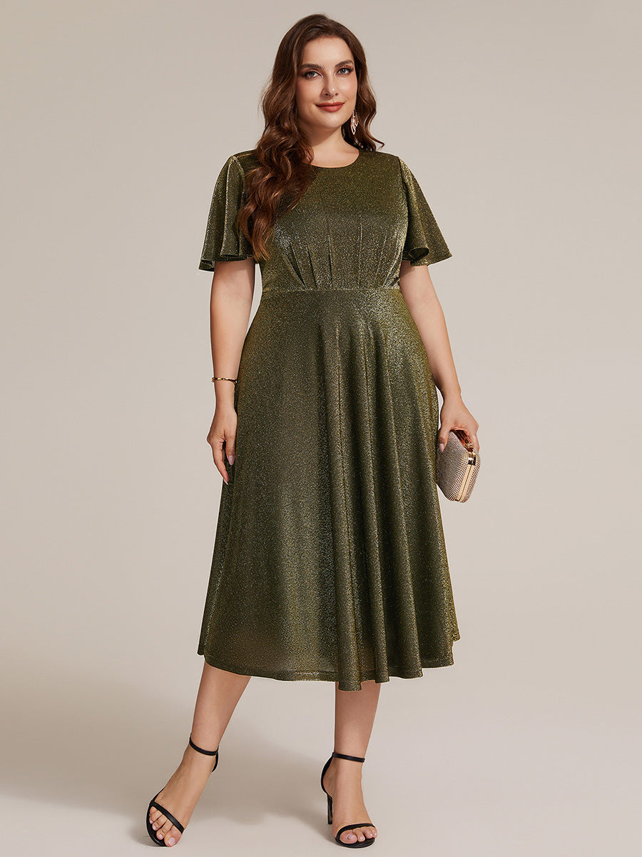 Ever-Pretty Plus Size Knit Fitted Sleeve Cocktail Dress