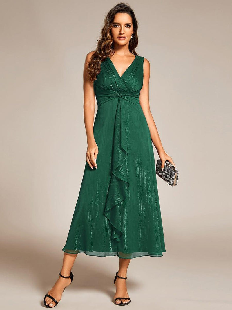 Sleeveless Maxi Polyester A - Line Regular Wedding Guest Dress aln1616