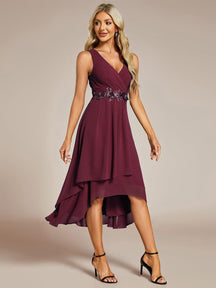 Burgundy Formal Dresses #style_EG41926BD