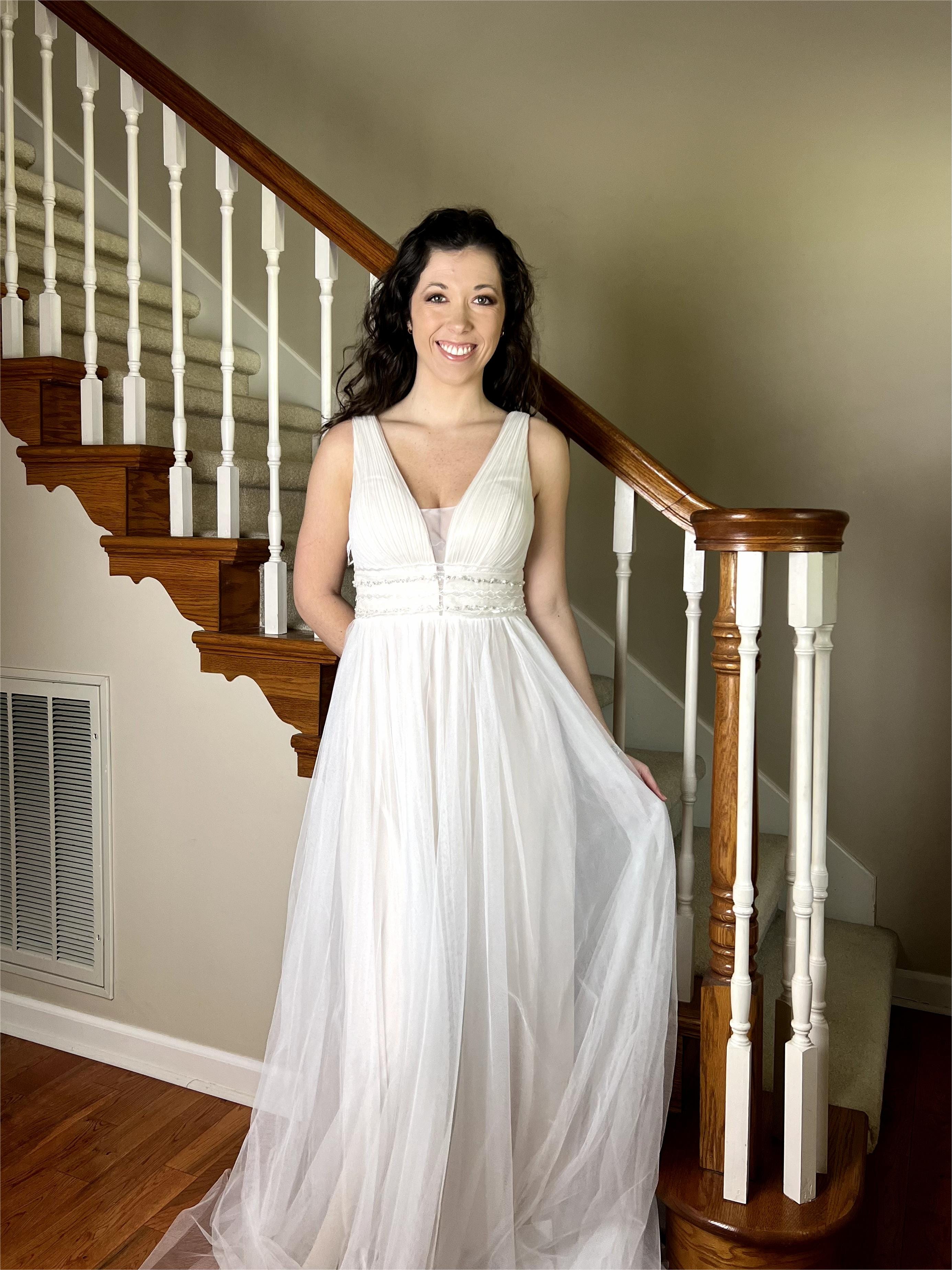 Empire Waist Illusion Sleeveless Lace Tulle A-Line Wedding Dress - Ever-Pretty US Empire Waist Illusion Sleeveless Lace Tulle A-Line Wedding Dress - Ever-Pretty US