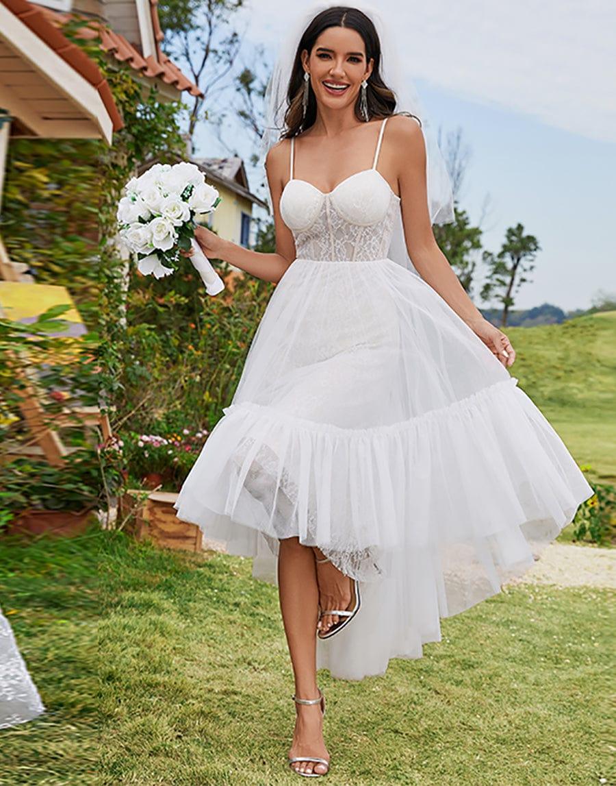 Corset Top High-Low Tulle Wedding Dress with Sweetheart - Ever-Pretty US Corset Top High-Low Tulle Wedding Dress with Sweetheart - Ever-Pretty US