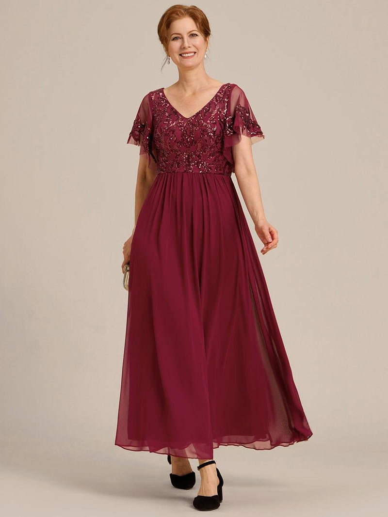 Mini Sleeve Mother of the Bride Dress