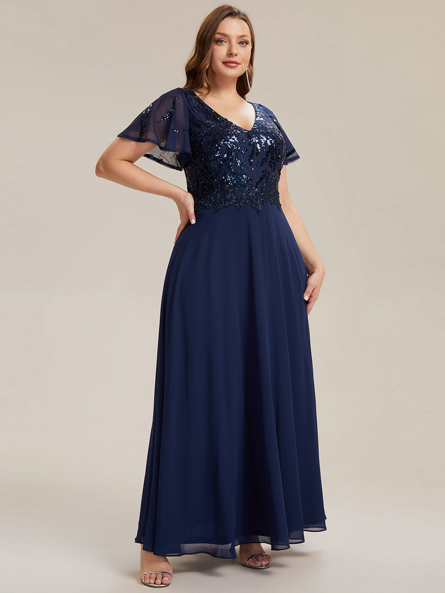 Ever-Pretty Plus Size Applique Sequin Formal Dress Occasion Dress