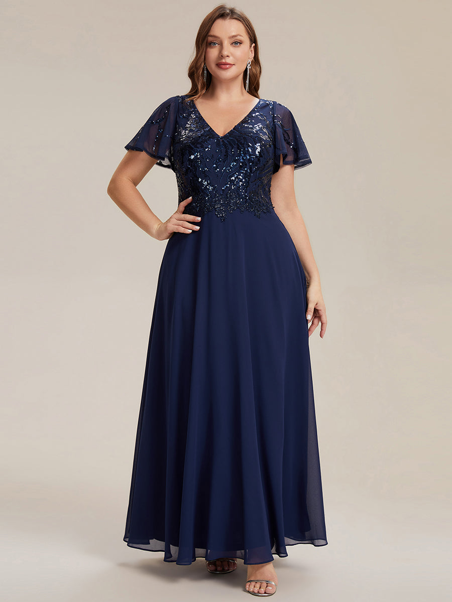 Ever-Pretty Plus Size Applique Sequin Formal Dress Occasion Dress