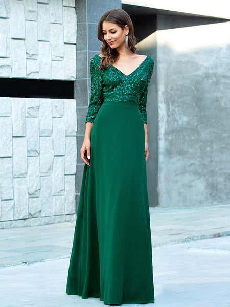 Ever-Pretty Patchwork Chiffon A-Line Evening Dress Occasion Dress