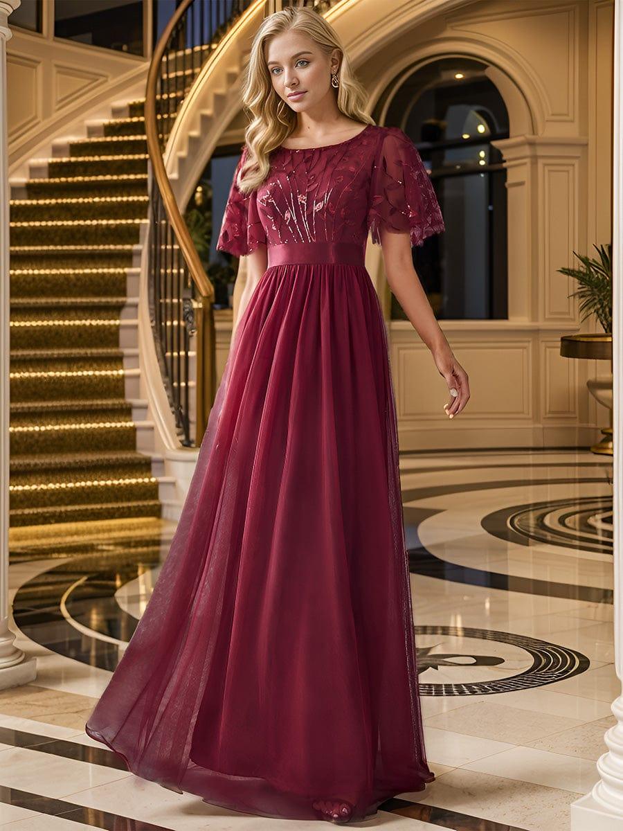 Burgundy Bridesmaid Gowns #style_EP00904BD