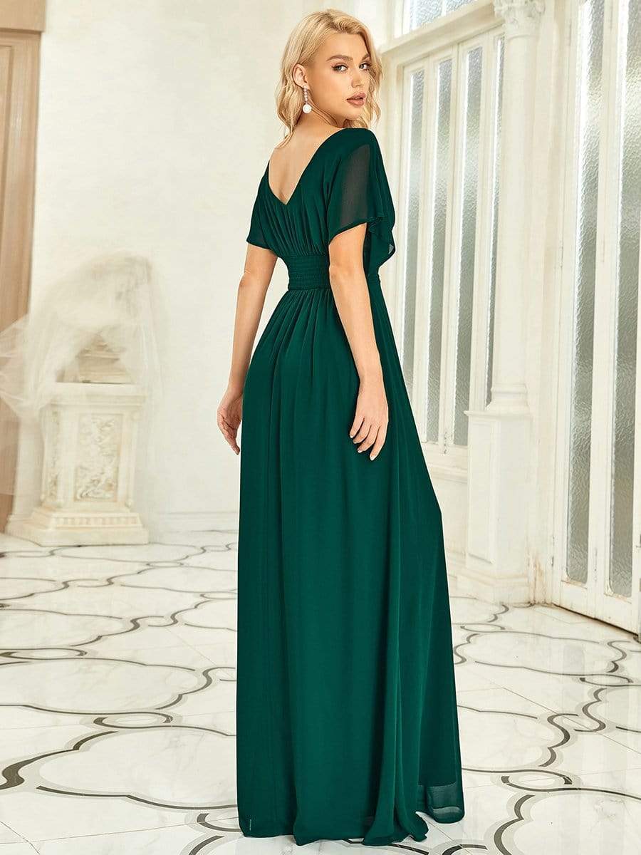 Women's A-Line Empire Waist Maxi Chiffon Evening Dress