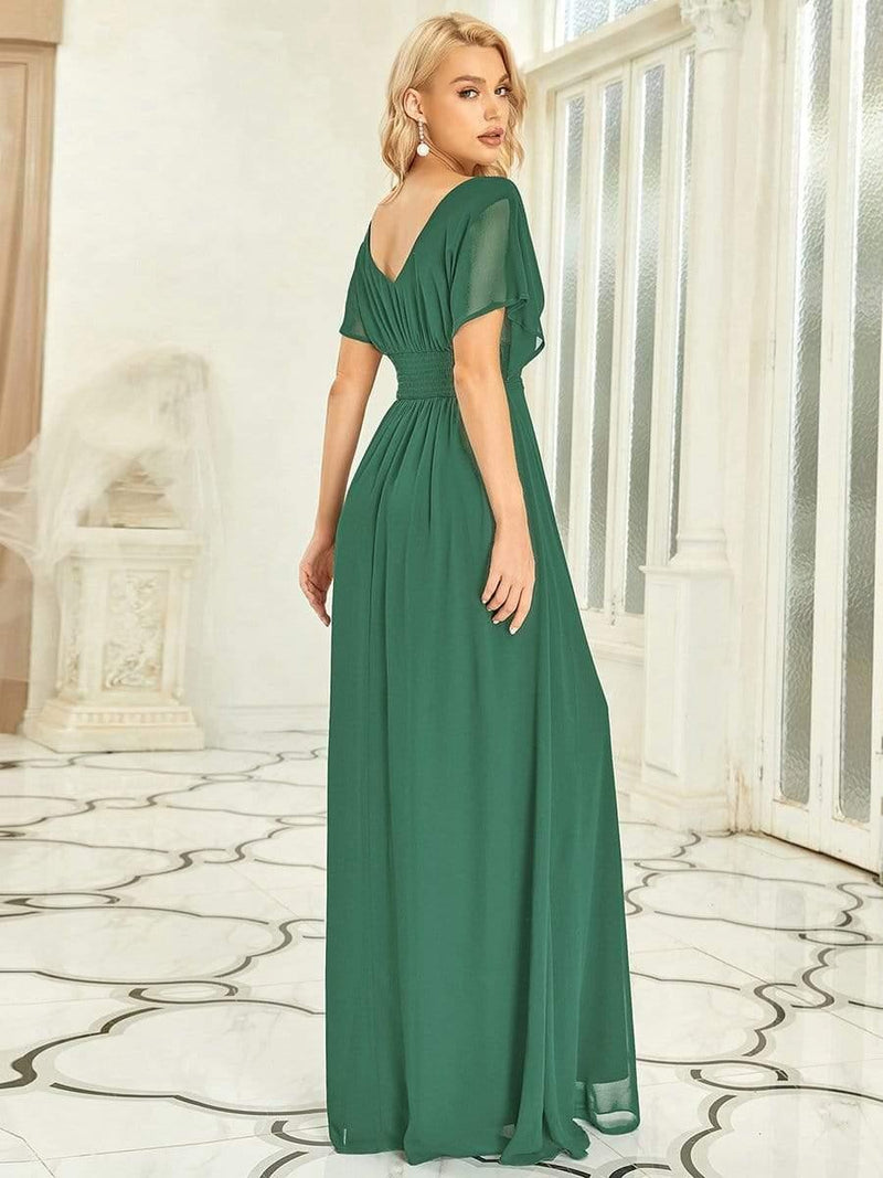 Empire Waist Maxi Chiffon Evening Dress for Women