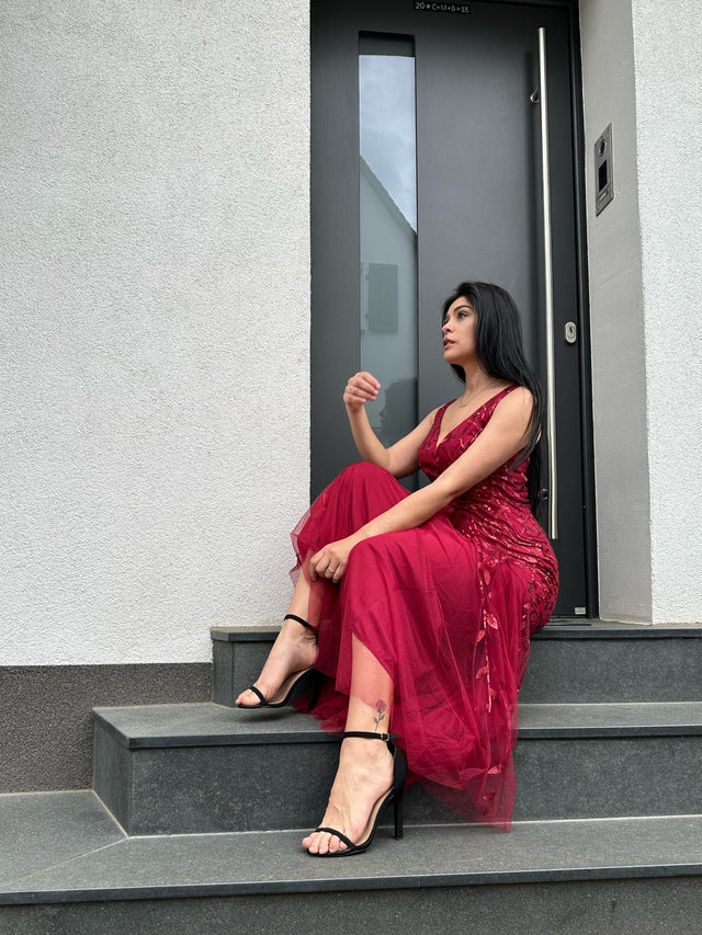 pretty ORIEL|Plus Size Maxi Sequin Formal Dresses & Gowns Fan Photos 2
