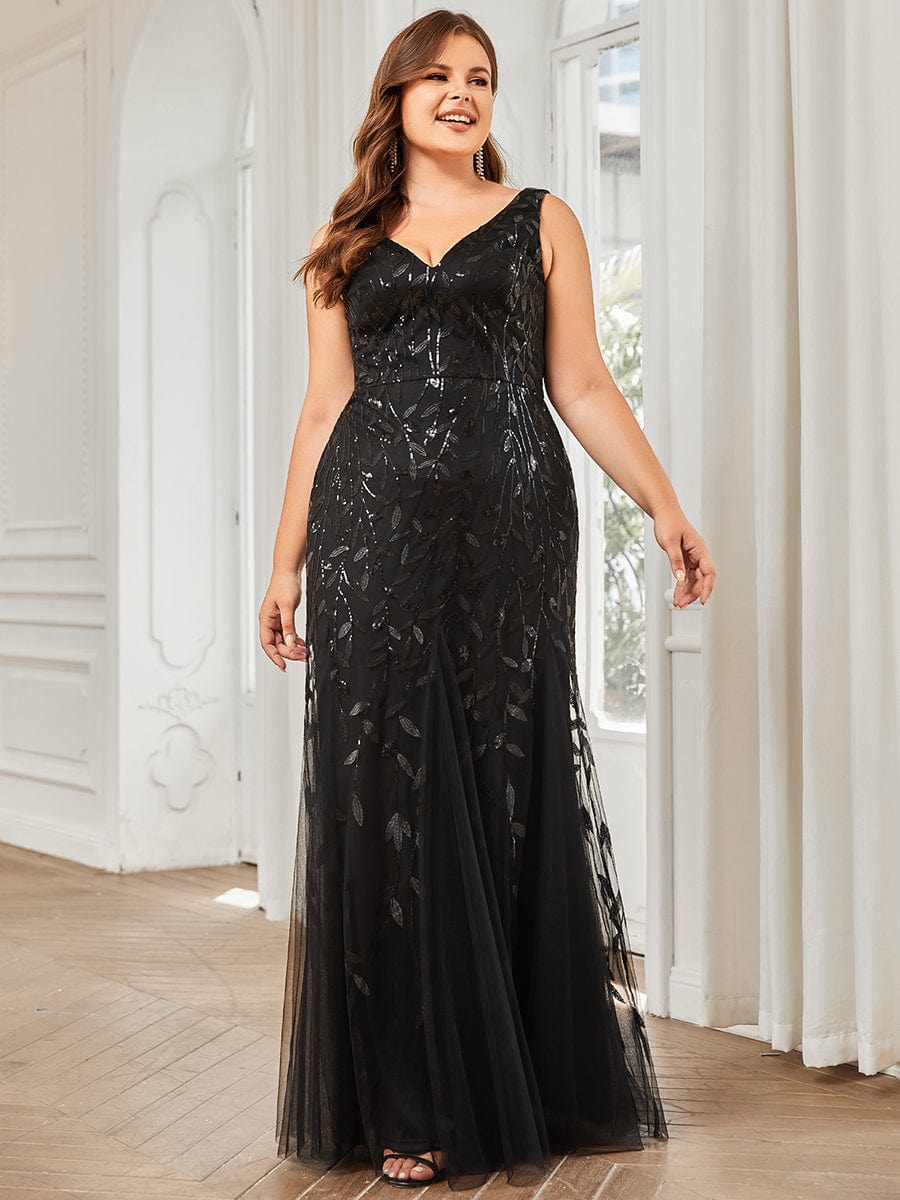 Plus Size Maxi Sequin Formal Dresses & Gowns