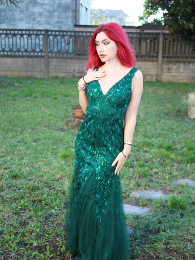 ever ORIEL|Women's Double V-Neck Fishtail Sequin Evening Dress Fan Photos 28
