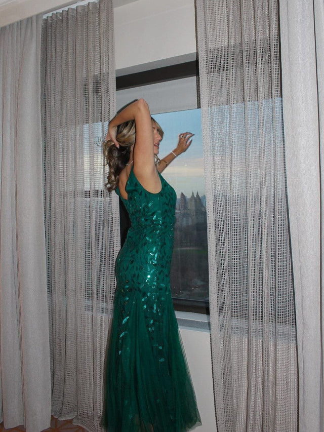 pretty ORIEL|Plus Size Maxi Sequin Formal Dresses & Gowns Fan Photos 6
