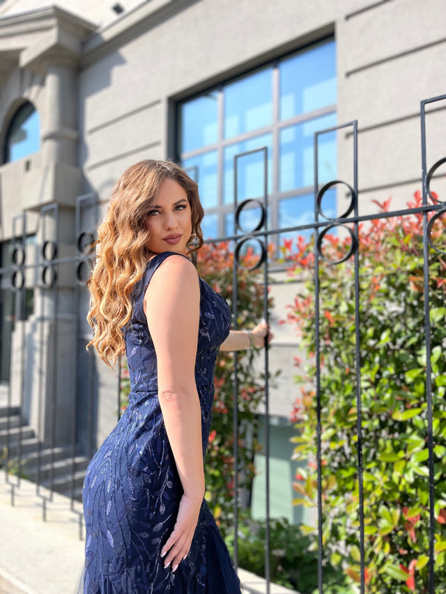 ever ORIEL|Women's Double V-Neck Fishtail Sequin Evening Dress Fan Photos 24
