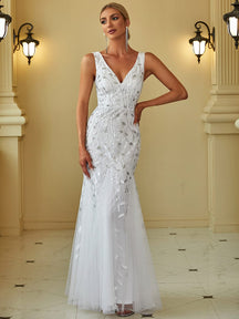 Top Picks White Formal Dresses #style_EP07886WH